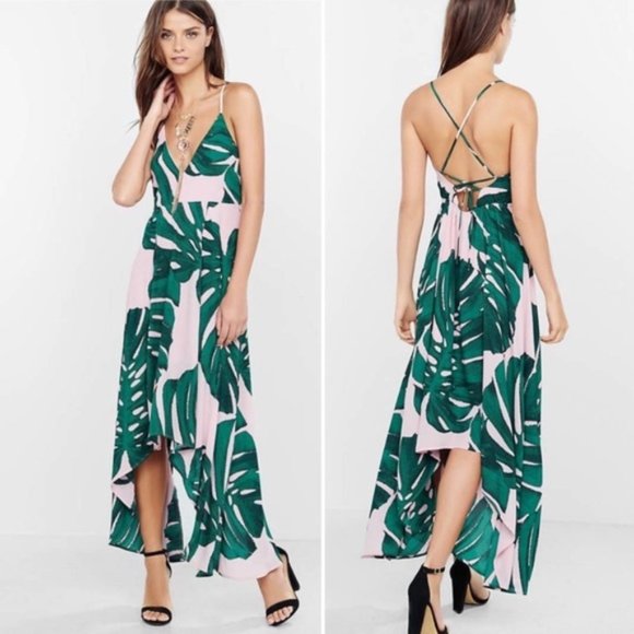 Express Dresses & Skirts - Express Palm Leaf Print Maxi Dress size 4